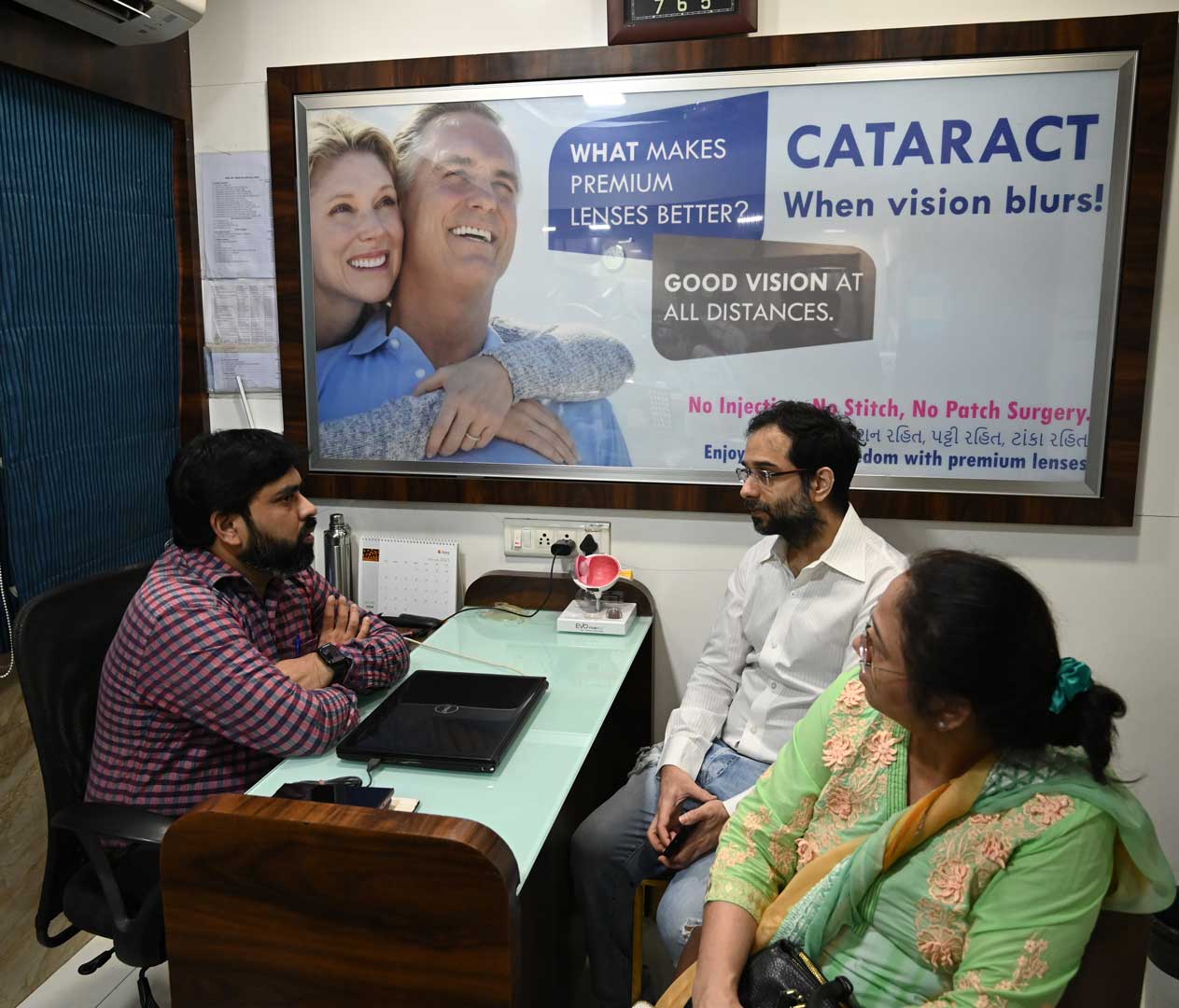 Doctors during an ophthalmology training session