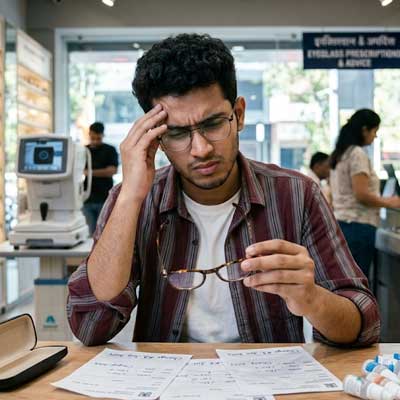 Frequent changes in eyeglass prescription