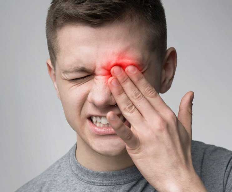 Illustration of warning signs indicating potential vision problems